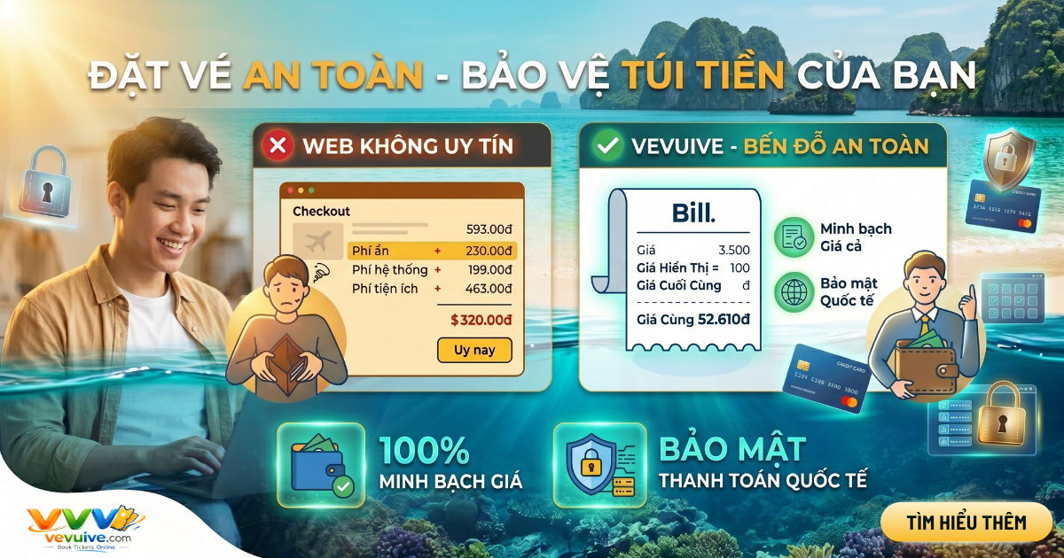 Website đặt vé an toàn: Tiêu chí nào giúp bạn bảo vệ túi tiền khi du lịch?